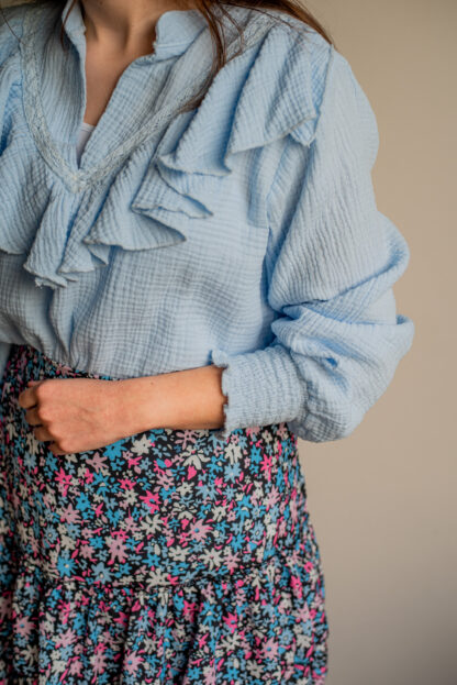 Blouse Milou licht blauw - Afbeelding 2