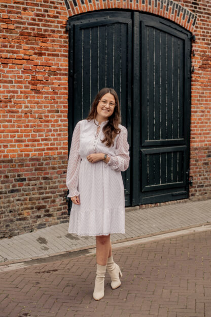 Jurk Thirza wit (eigen Label) - Afbeelding 2