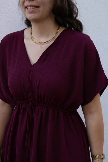 Jurk Milou Bordeaux rood - Afbeelding 2