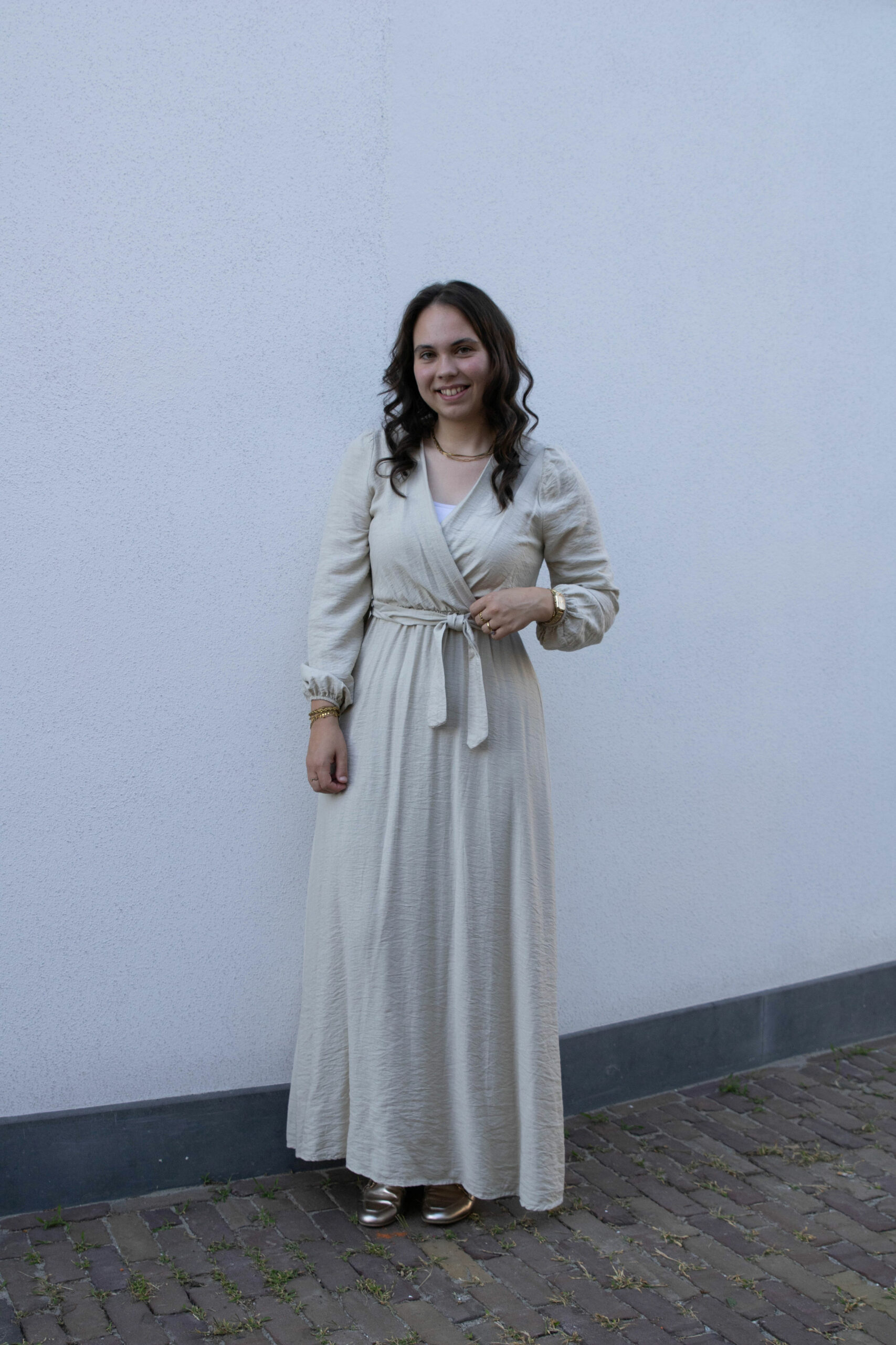 Maxi jurk beige