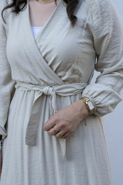 Maxi jurk beige - Afbeelding 2