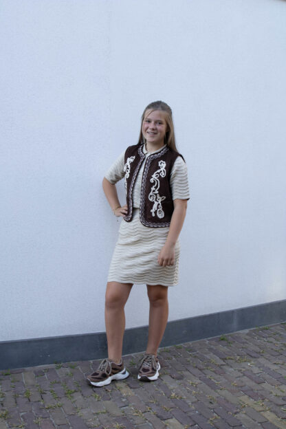 Geborduurd gilet