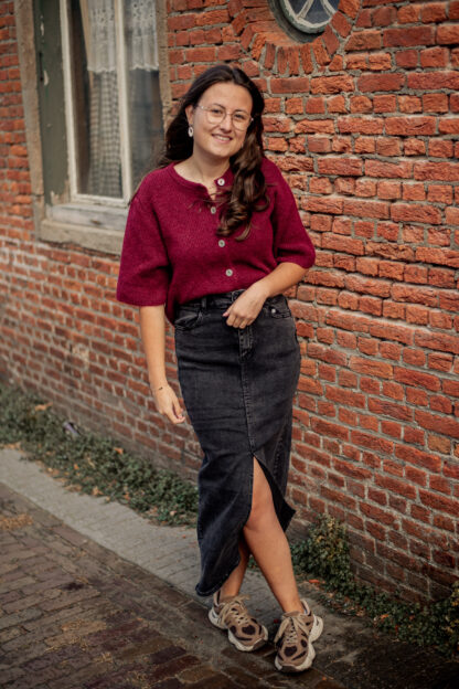Vest Mieke bordeauxrood - Afbeelding 2