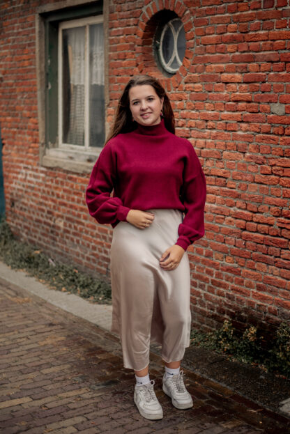 Trui Marjolein bordeauxrood - Afbeelding 2