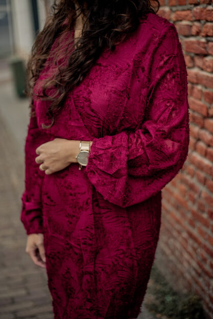 Jurk Lisa bordeauxrood - Afbeelding 2