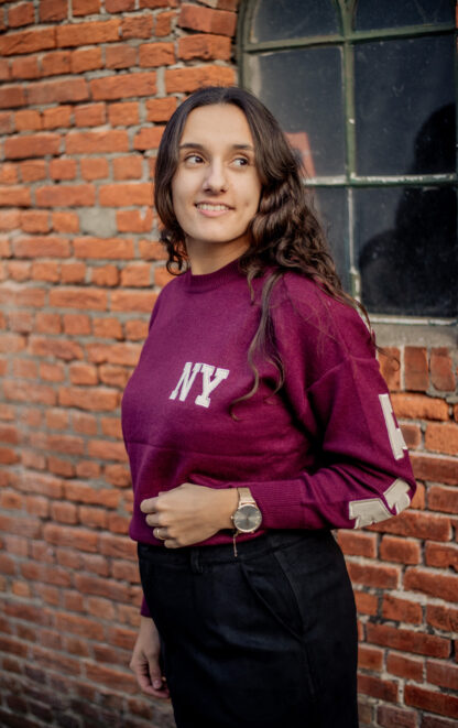 Trui New York bordeaux rood