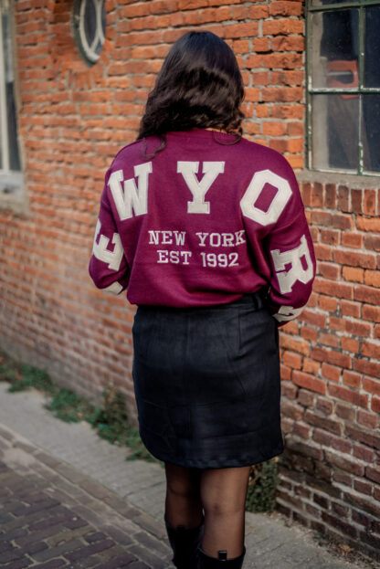 Trui New York bordeaux rood - Afbeelding 3