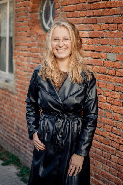Leren trenchcoat zwart - Afbeelding 2