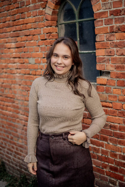 Trui Mieke taupe