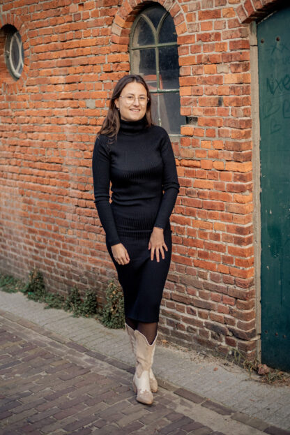 Bodycon jurk zwart - Afbeelding 2