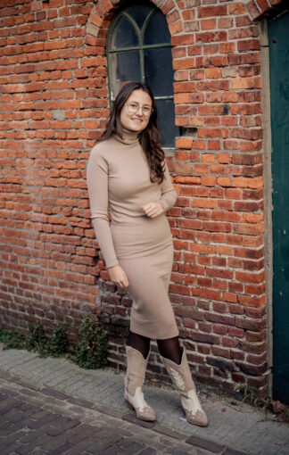 bodycon-jurk-taupe