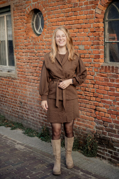 Gilet Mathilde choco - Afbeelding 3
