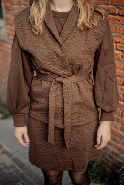 Gilet Mathilde choco - Afbeelding 2