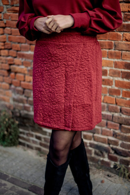 Rok Mathilde bordeaux rood - Afbeelding 2