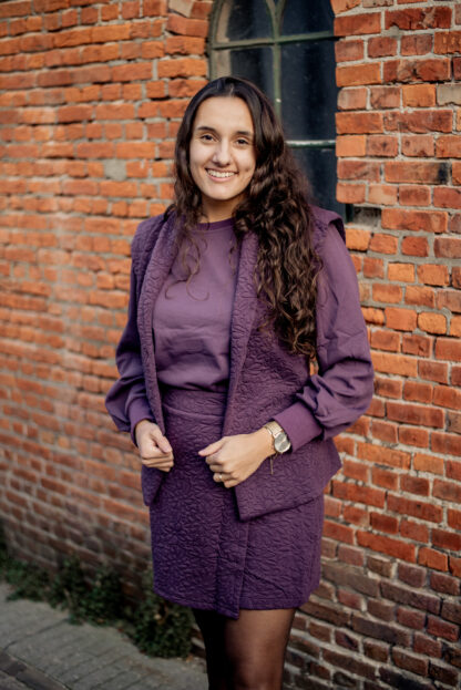 Gilet Mathilde aubergine