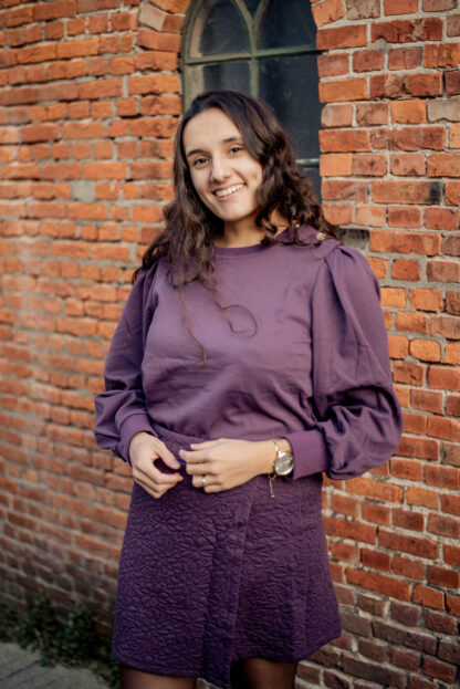 Trui Mathilde aubergine
