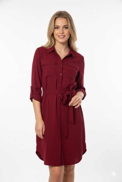 Jurk Mirthe bordeaux rood