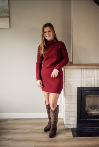 jurk-suze-bordeauxrood