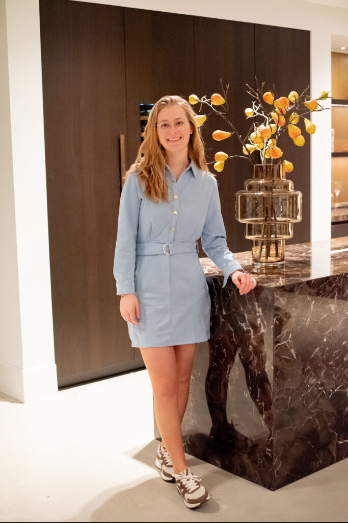 Suède jurk lichtblauw