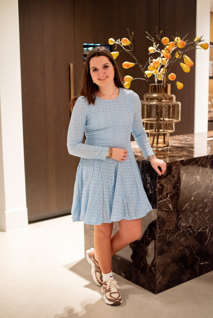 Jurk Famke lichtblauw