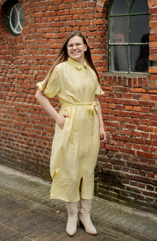 Maxi jurk geel
