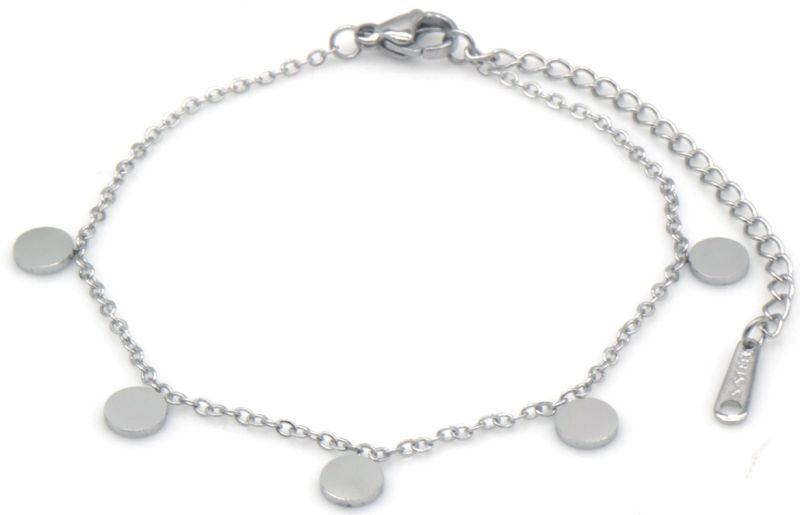 Armbandje rondjes zilver