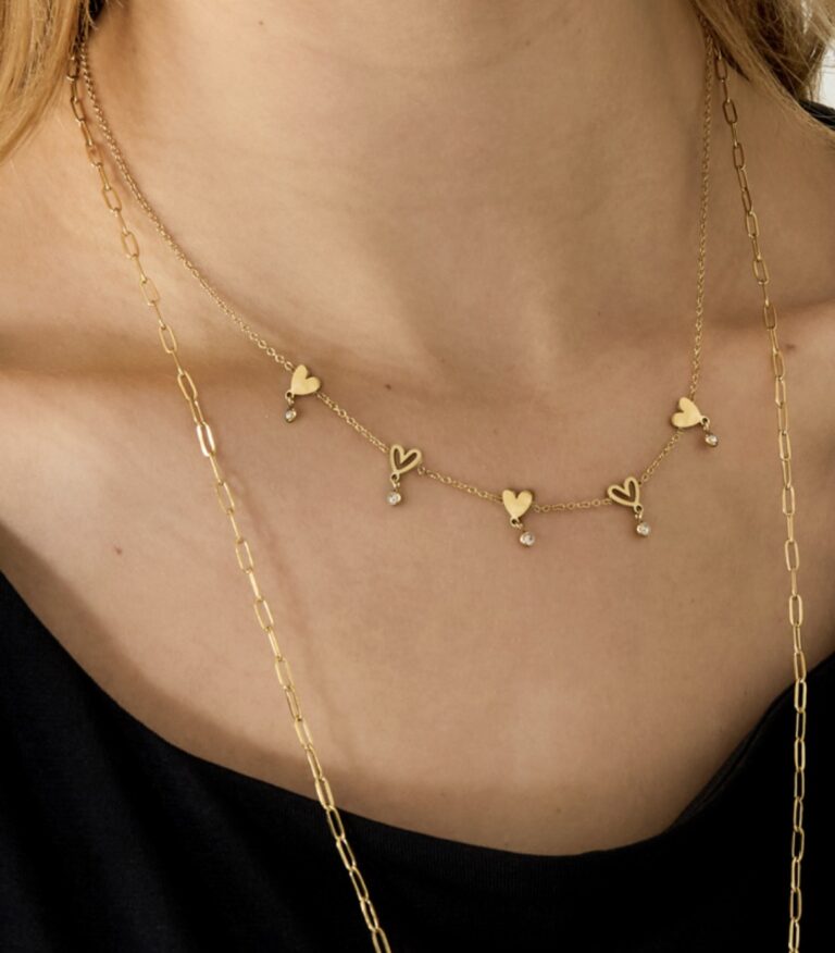 Ketting verschillende hartjes